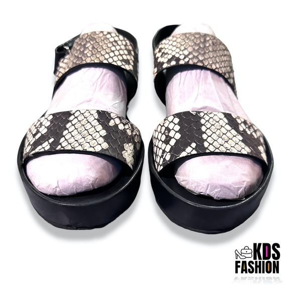 VINCE "Marett" Snake-Embossed Platform Sandals SZ 8 - Picture 3 of 11